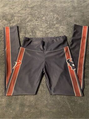 Women’s Black Athletic Leggings with Red Stripe Detail